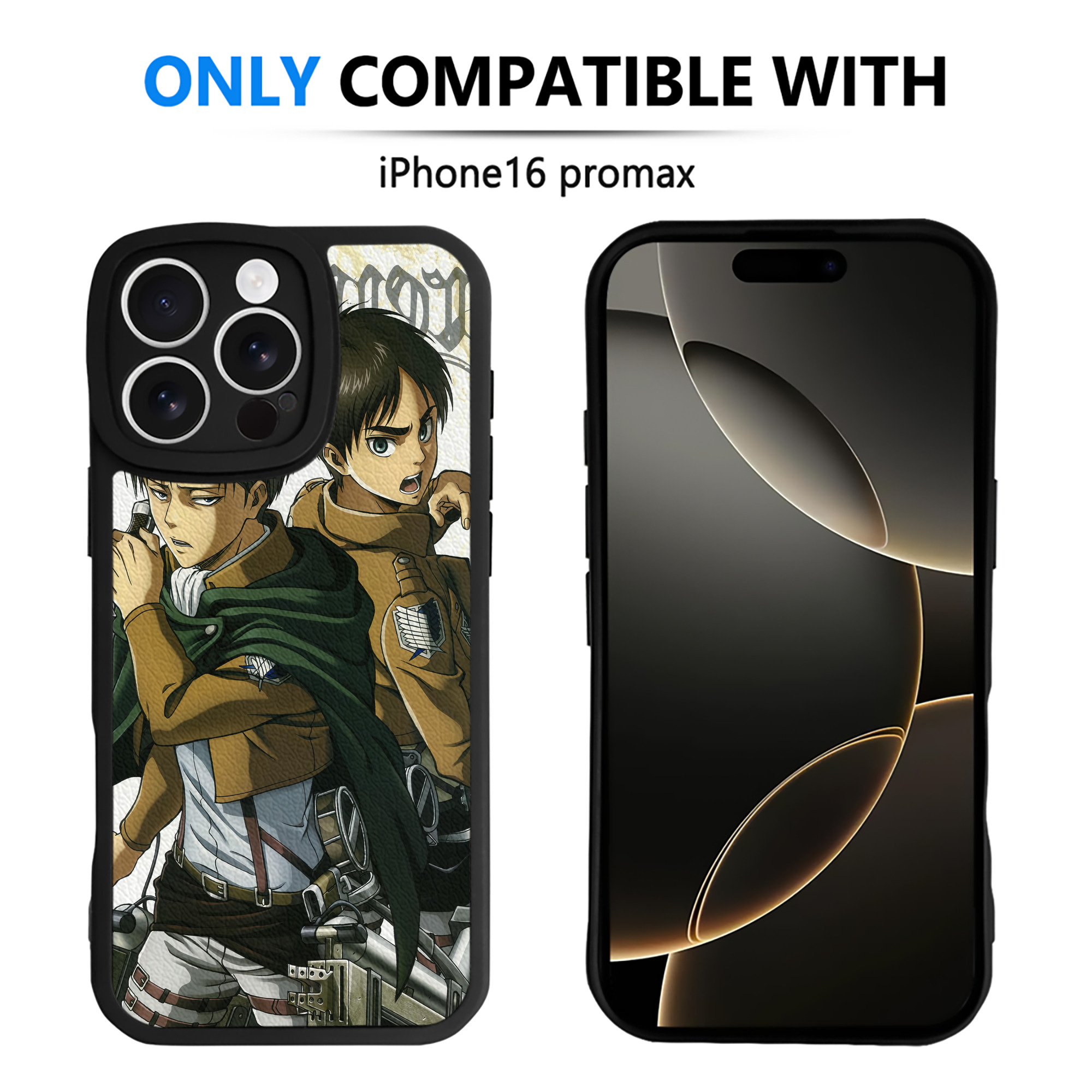 （画像用） 進撃の巨人 Attack on Titan 【iPhone 16シリーズ対応】シリコンスマホケース（レザー調） 材質：シリコン